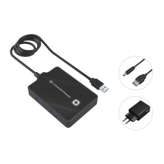 Conceptronic Hubbies 4-Port USB 3.0 Hub - Expand Your Connectivity with Speed & Efficiency!